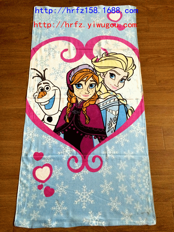 Manufacturers selling cotton activity does not fade frozen ice Princess Snow cartoon beach towel Manufacturers selling cotton activity does not fade frozen ice Princess Snow cartoon beach towel