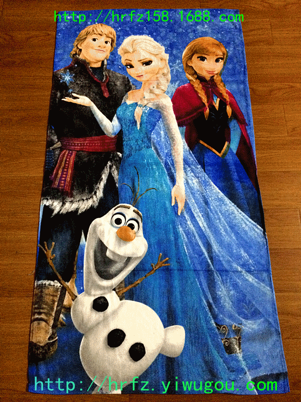 Manufacturers selling cotton activity does not fade frozen ice Princess Snow cartoon beach towel Manufacturers selling cotton activity does not fade frozen ice Princess Snow cartoon beach towel