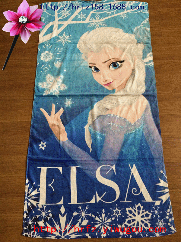 Manufacturers selling cotton activity does not fade frozen ice Princess Snow cartoon beach towel Manufacturers selling cotton activity does not fade frozen ice Princess Snow cartoon beach towel