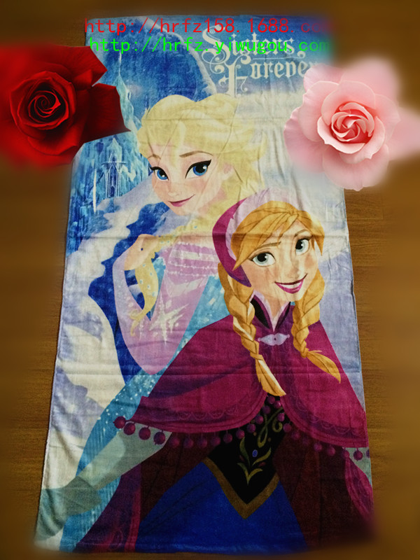 Manufacturers selling cotton activity does not fade frozen ice Princess Snow cartoon beach towel Manufacturers selling cotton activity does not fade frozen ice Princess Snow cartoon beach towel