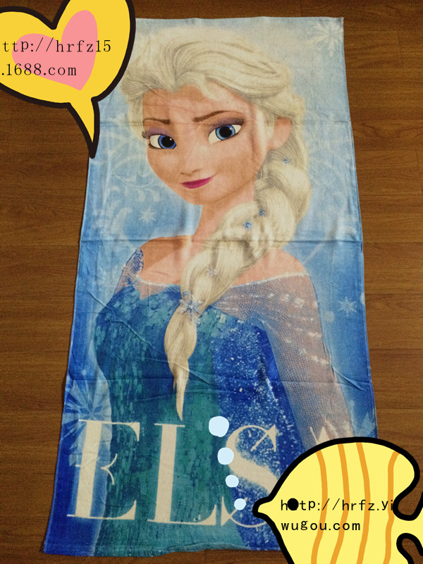 Manufacturers selling cotton activity does not fade frozen ice Princess Snow cartoon beach towel Manufacturers selling cotton activity does not fade frozen ice Princess Snow cartoon beach towel