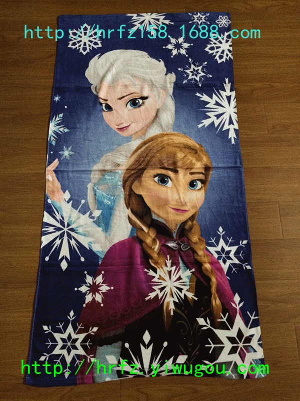 Manufacturers selling cotton activity does not fade frozen ice Princess Snow cartoon beach towel Manufacturers selling cotton activity does not fade frozen ice Princess Snow cartoon beach towel