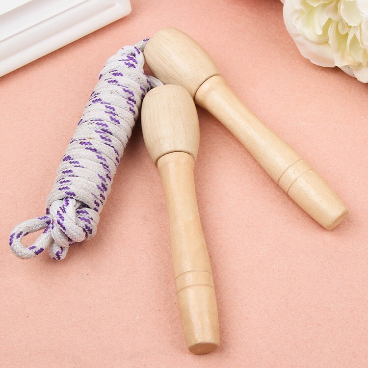 Skipping Rope with Wooden Handle Children&#039;s High School Entrance Examination Wooden Handle Spiral Skipping Rope Adjustable Jump Rope for One Person Student Skipping Rope Customizable Logo