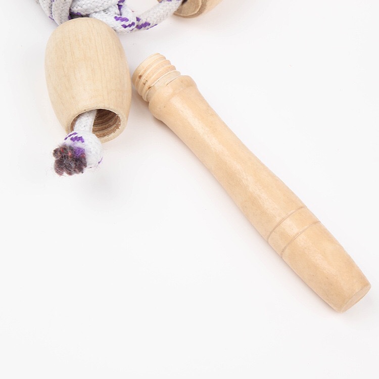 Skipping Rope with Wooden Handle Children&#039;s High School Entrance Examination Wooden Handle Spiral Skipping Rope Adjustable Jump Rope for One Person Student Skipping Rope Customizable Logo