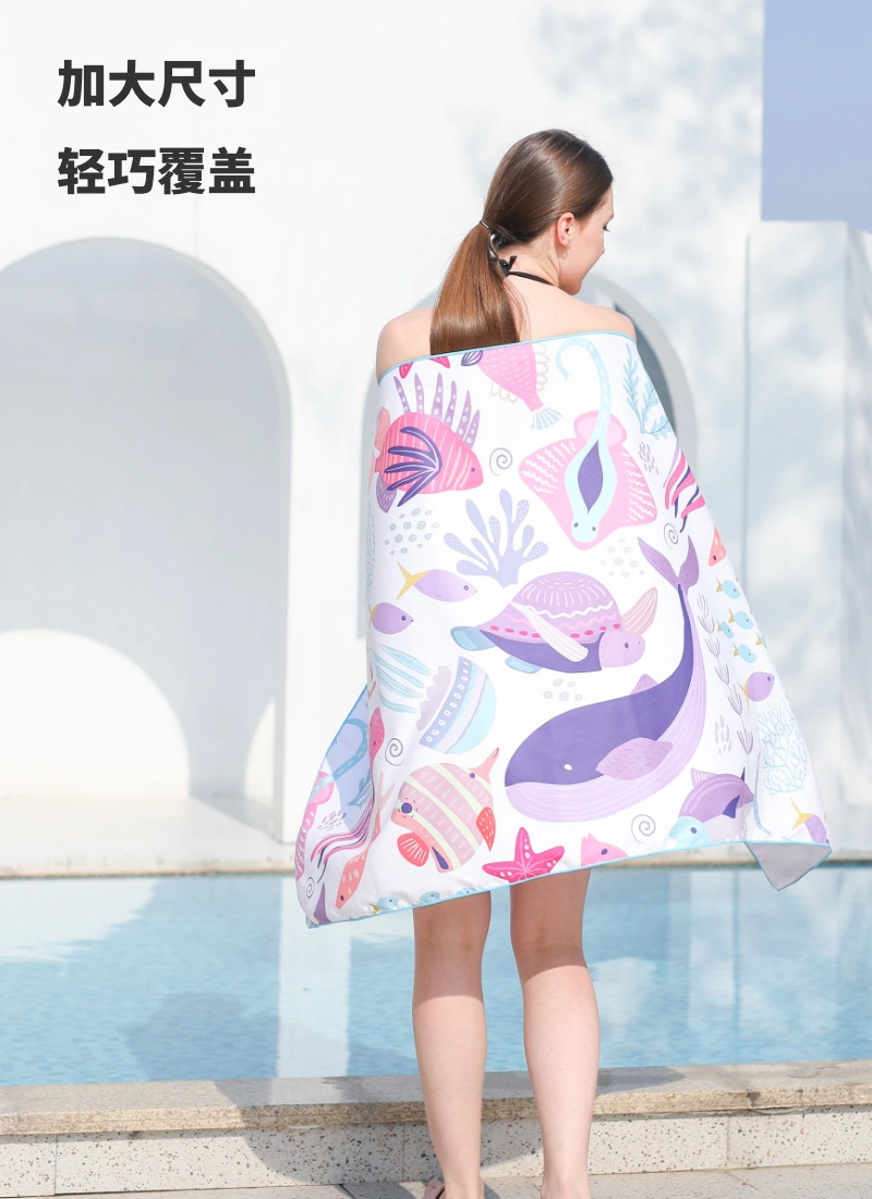 Amazon Hot Selling Double-Sided Velvet Quick-Drying Beach Towel Customizable Cross-Border Printing Microfiber Beach Swimming Towel Amazon Hot Selling Double-Sided Velvet Quick-Drying Beach Towel Customizable Cross-Border Printing Microfiber Beach Swimming Towel