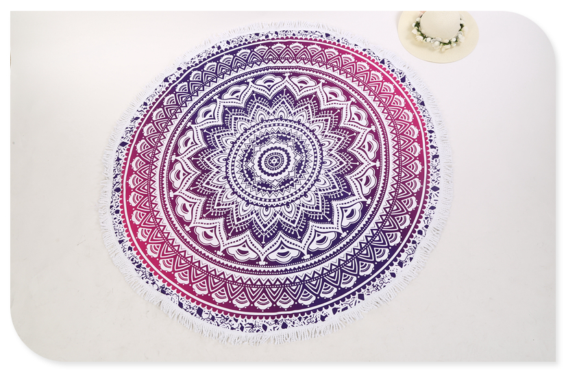 Gradual color kaleidoscope circular beach towel cushion cover shawl tablecloth yoga mat. Gradual color kaleidoscope circular beach towel cushion cover shawl tablecloth yoga mat.