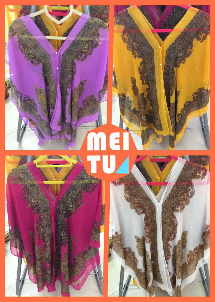 Pearl buckle shawl beach towel vintage beach shawl chiffon radiant clothing multi-color supply manufacturers direct wholesale Pearl buckle shawl beach towel vintage beach shawl chiffon radiant clothing multi-color supply manufacturers direct wholesale