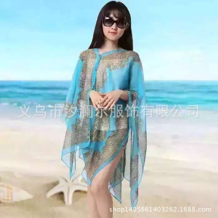 Pearl buckle shawl beach towel vintage beach shawl chiffon radiant clothing multi-color supply manufacturers direct wholesale Pearl buckle shawl beach towel vintage beach shawl chiffon radiant clothing multi-color supply manufacturers direct wholesale