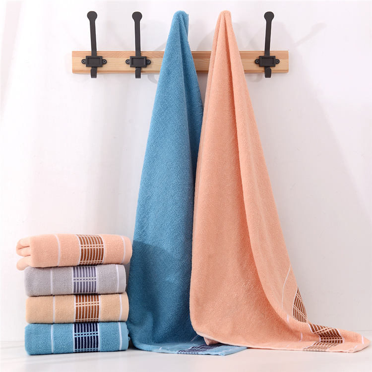 Factory Direct Sales Cotton Bath Towel Thickened Jacquard Soft Absorbent Home Daily Company Gift Beach Towel Bath Towel