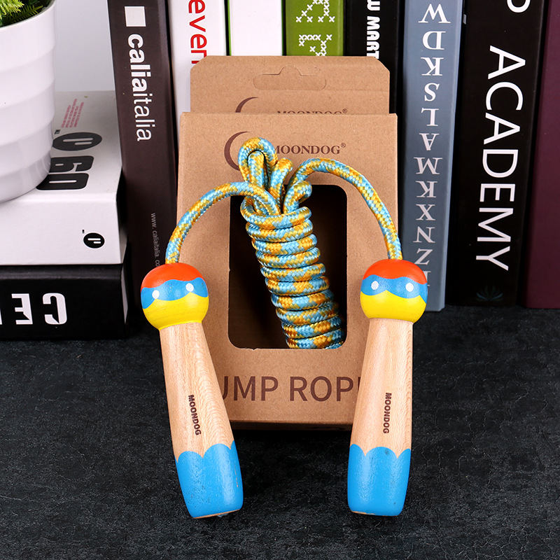 2.5 M Wooden Rope Skipping Children&#039;s Toys Elementary School Sports Examination Exclusive Beginner Boys and Girls Rope Skipping Kindergarten