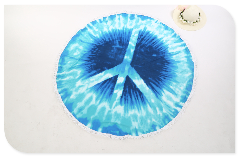 European and American printed silk scarf circular beach mat beach towel holiday flimsy beach mat. European and American printed silk scarf circular beach mat beach towel holiday flimsy beach mat.