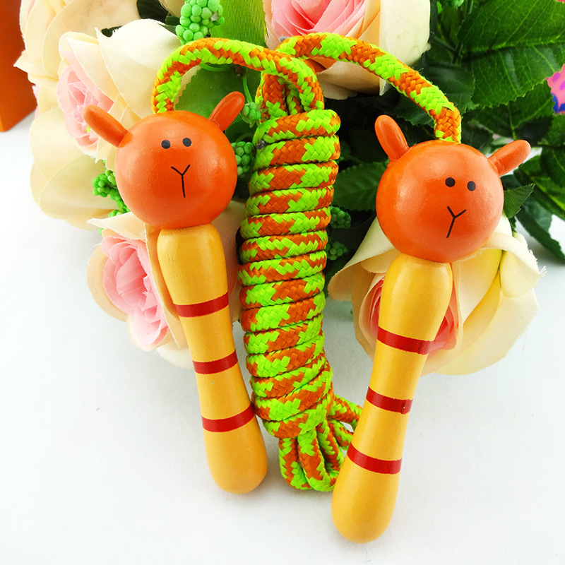 The Children 's cartoon jumping rope animal wooden skipping rope colorful primary school Children sports skipping rope entertainment, skipping rope Children' s prize The Children 's cartoon jumping rope animal wooden skipping rope colorful primary school Children sports skipping rope entertainment, skipping rope Children' s prize