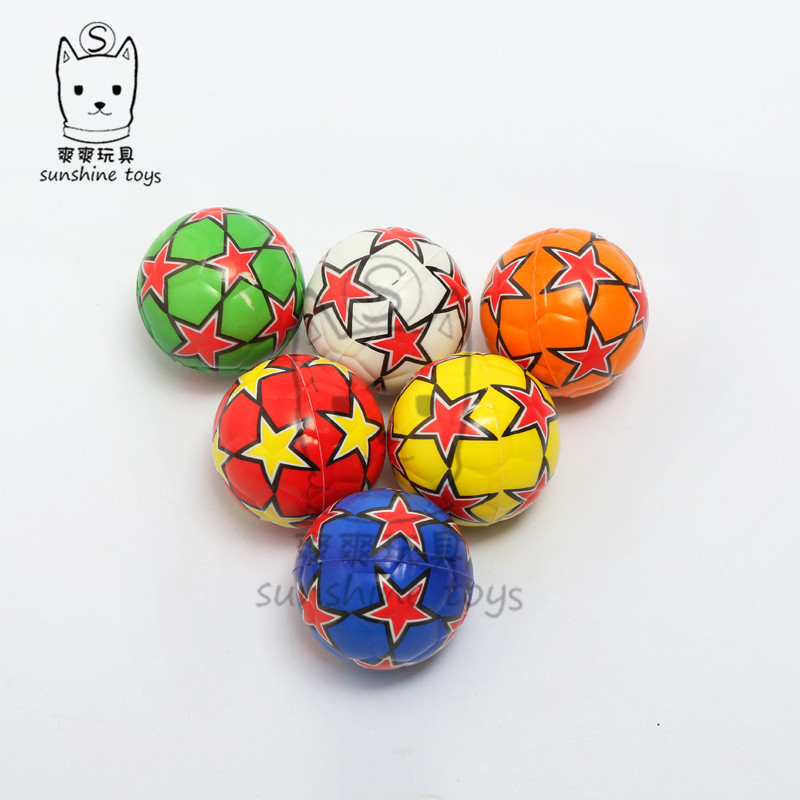 6.3 Five-star Football sponge pressure children manufacturers wholesale Solid PET toys 6.3 Five-star Football sponge pressure children manufacturers wholesale Solid PET toys