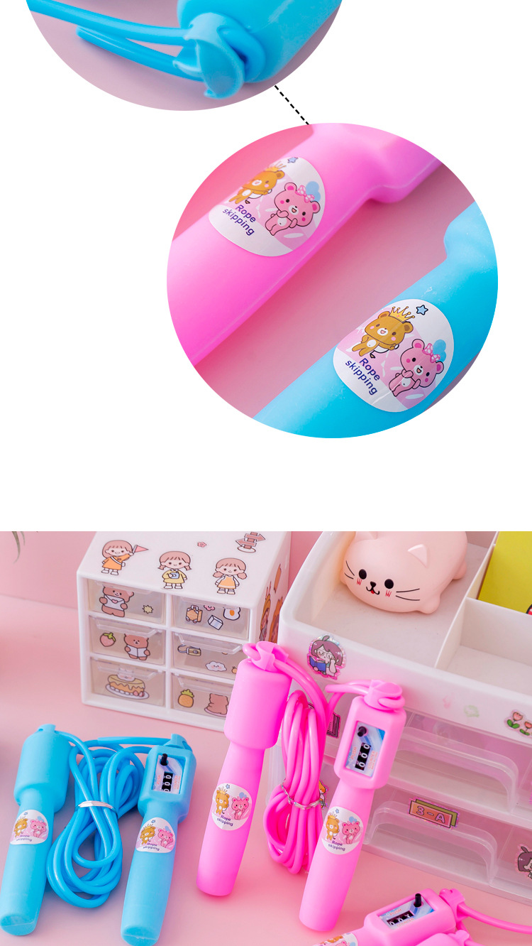 Children's Candy Color Skipping Rope Kindergarten Primary School Student Sports Beginner Adjustable Counter Rope Fancy Junior High School Skipping Rope