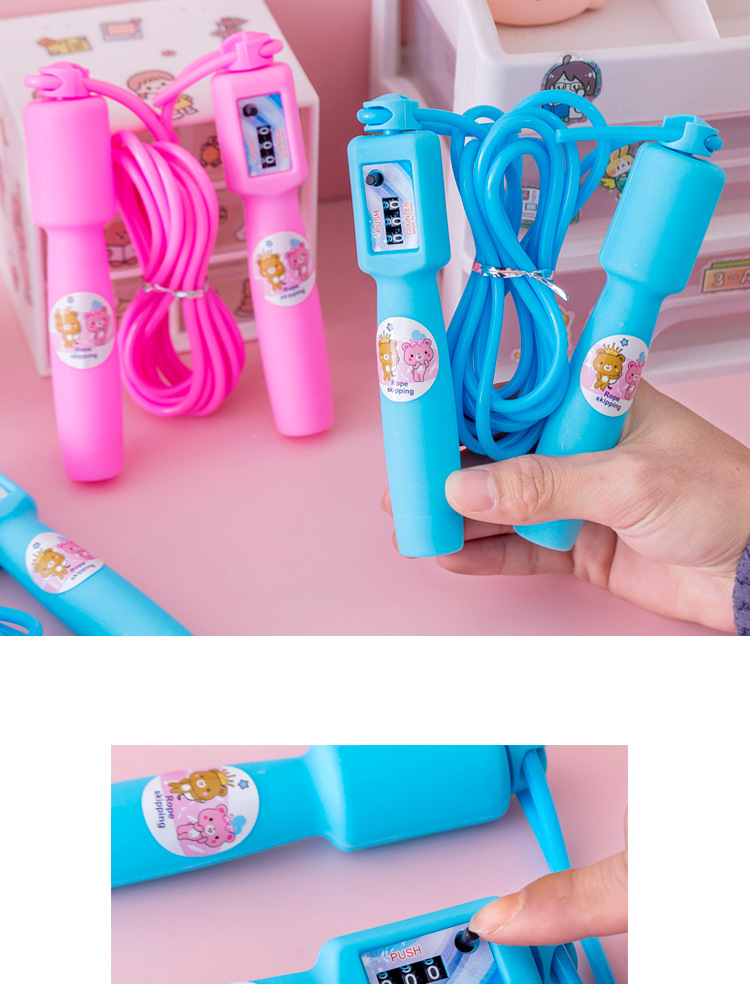 Children's Candy Color Skipping Rope Kindergarten Primary School Student Sports Beginner Adjustable Counter Rope Fancy Junior High School Skipping Rope