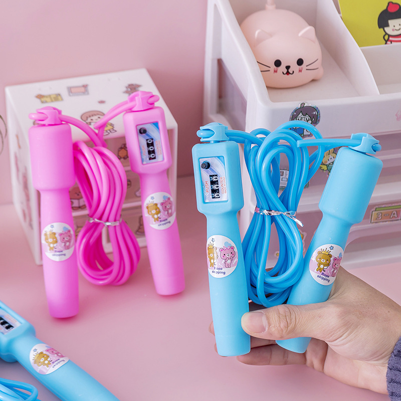 Children&#039;s Candy Color Skipping Rope Kindergarten Primary School Student Sports Beginner Adjustable Counter Rope Fancy Junior High School Skipping Rope