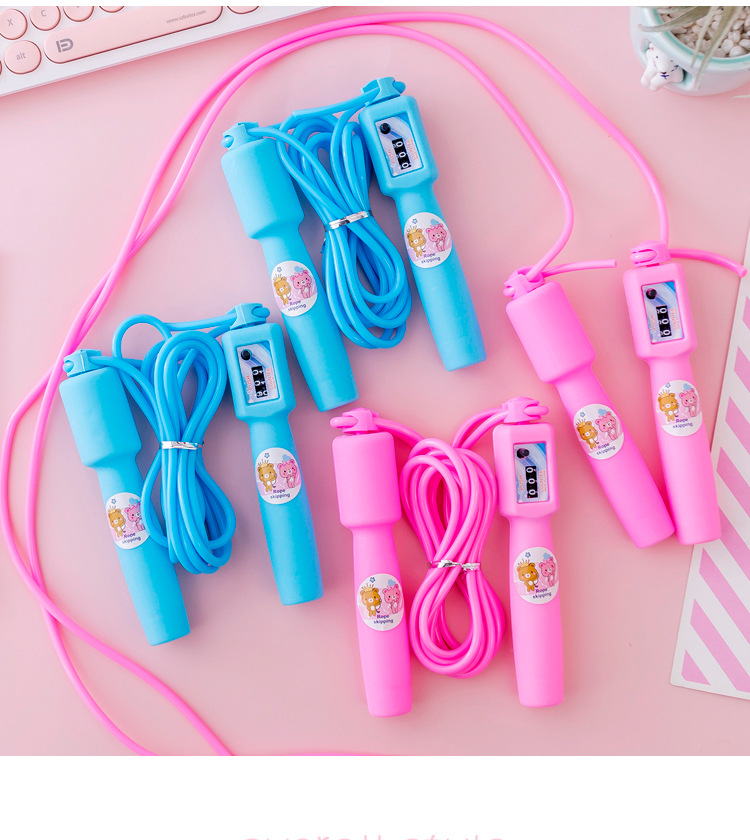 Children's Candy Color Skipping Rope Kindergarten Primary School Student Sports Beginner Adjustable Counter Rope Fancy Junior High School Skipping Rope
