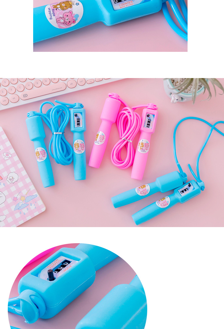Children's Candy Color Skipping Rope Kindergarten Primary School Student Sports Beginner Adjustable Counter Rope Fancy Junior High School Skipping Rope