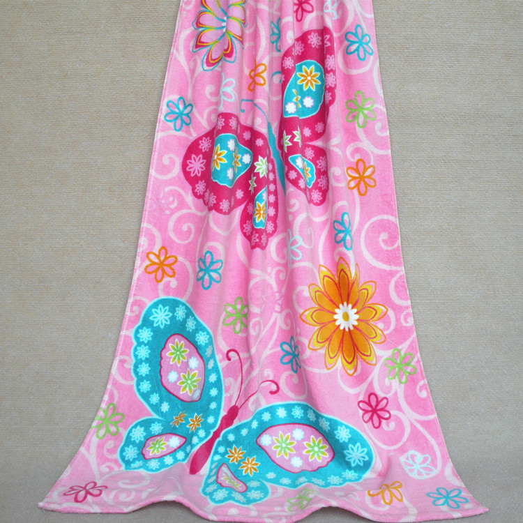 100% cotton printed penguion beach towel   75*150cm cartoon bath towel  stock 