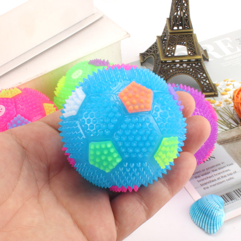 Whistle Luminous Football New Luminous Colorful Jumping Football Yiwu Children&#039;s Luminous Toys Stall Wholesale