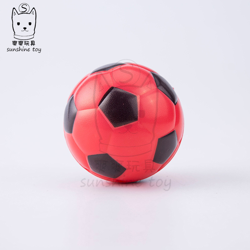 Factory Direct Sales 6.3cm Six-Color Football Foam Sponge Pu Ball Decompression Toys for Children Foam Vent Customization