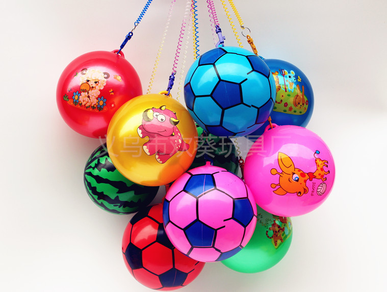 With Spring Rope Chain Hanging Ring Football Children Inflatable Toy Ball Baby Small Football Kindergarten Dance Portable Ball With Spring Rope Chain Hanging Ring Football Children Inflatable Toy Ball Baby Small Football Kindergarten Dance Portable Ball