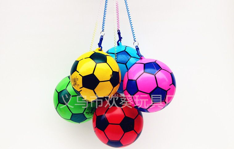 With Spring Rope Chain Hanging Ring Football Children Inflatable Toy Ball Baby Small Football Kindergarten Dance Portable Ball With Spring Rope Chain Hanging Ring Football Children Inflatable Toy Ball Baby Small Football Kindergarten Dance Portable Ball