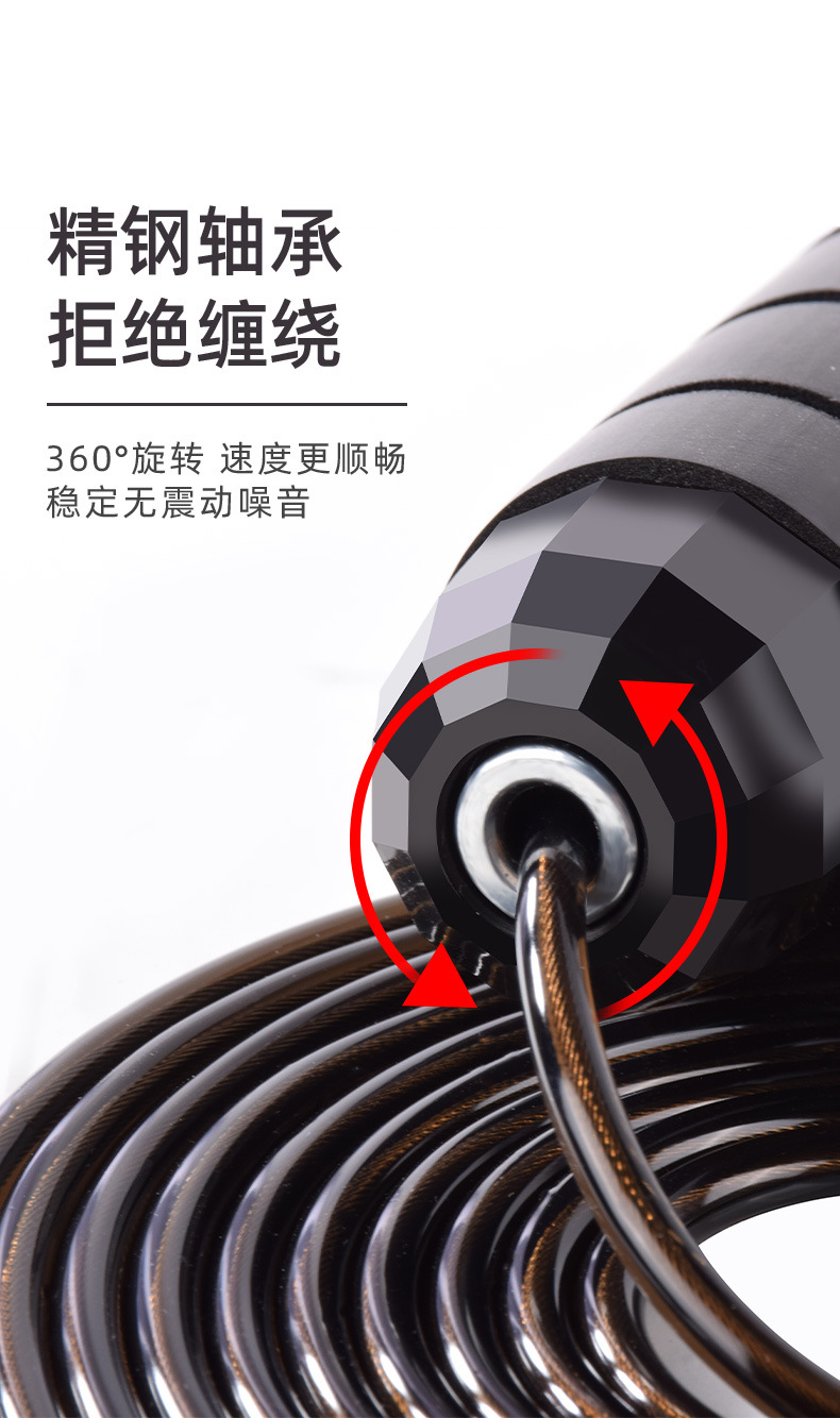 Steel Wire Rope Skipping with Bearings Fitness Fitness Equipment Adult Boys and Girls Students Senior High School Entrance Examination Training Competition Skipping Rope Steel Wire Rope Skipping with Bearings Fitness Fitness Equipment Adult Boys and Girls Students Senior High School Entrance Examination Training Competition Skipping Rope