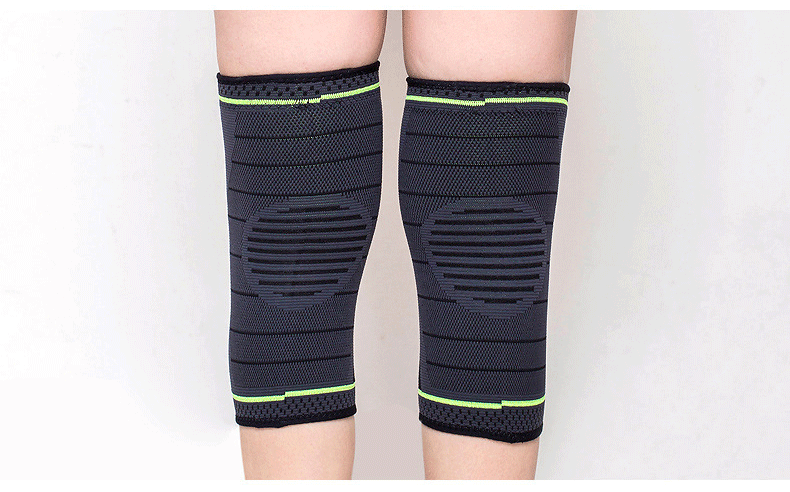 Sports Anti-Slip Elastic Knee Pad Leg Pad Fitness Badminton Basketball Skipping Rope Knee Pad Cycling Running Yoga Protective Gear Belt