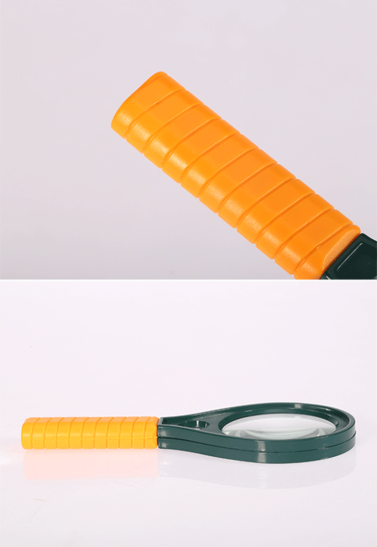Manufacturer direct sales mg89075-1 dual light handheld magnifying glass with a compass