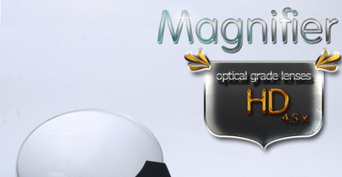Hand-held magnifier with light diffuser with compass elderly elderly and children reading magnifier
