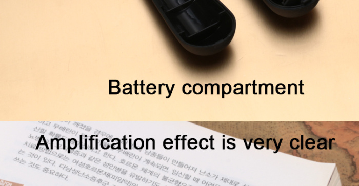 Hand-held magnifier with light diffuser with compass elderly elderly and children reading magnifier