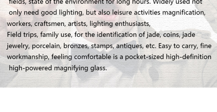 Hand-held magnifier with light diffuser with compass elderly elderly and children reading magnifier