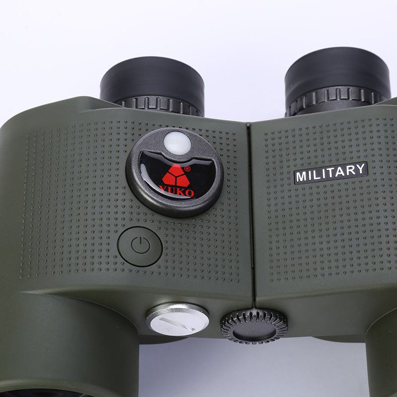 New 7X50 Solid Olive Outdoor Binocular HD Telescope High Power Waterproof Outdoor Telescope with Compass