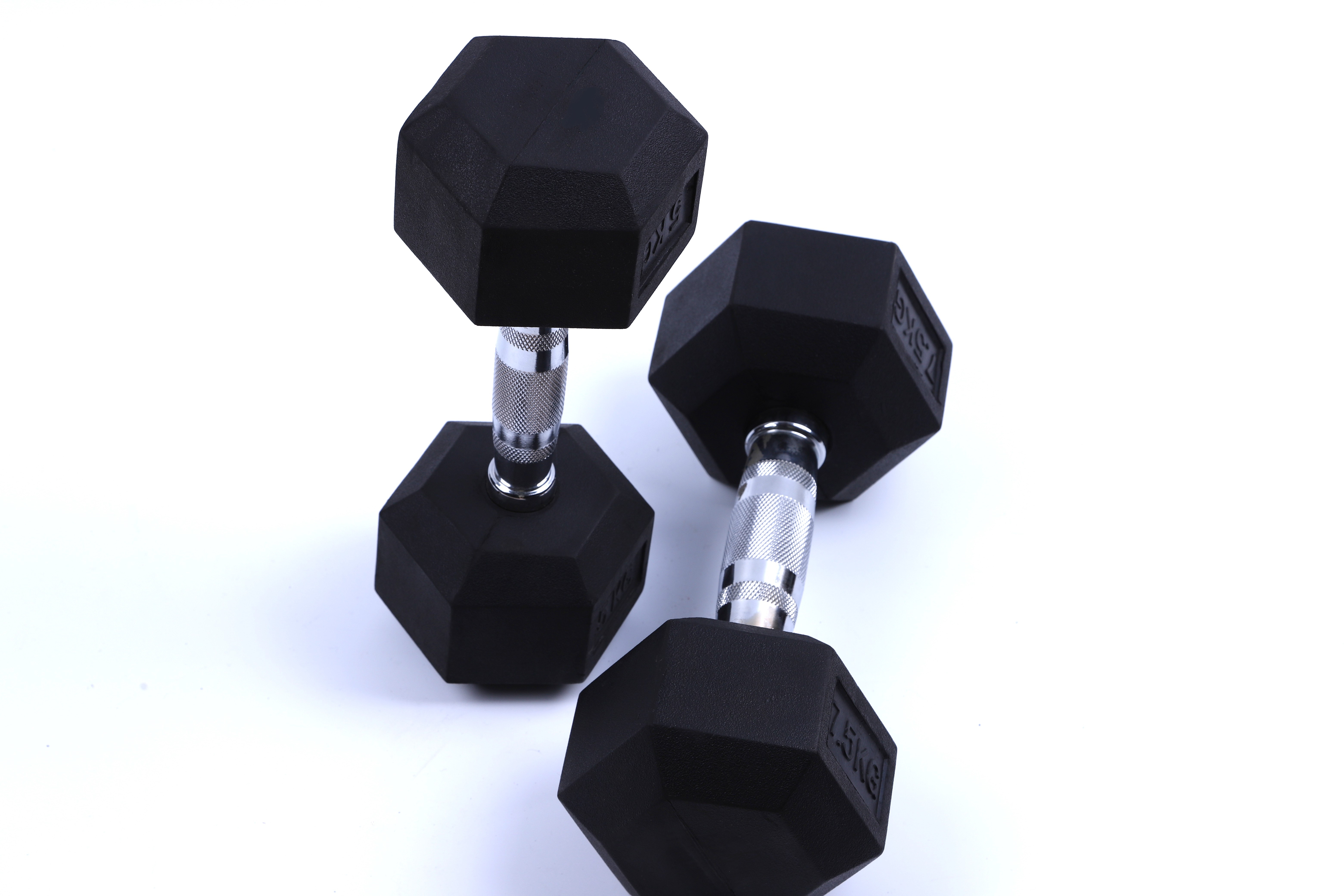 Weightlifting Fitness Dumbbell Hexagonal Rubber-Coated Fixed Dumbbell Exercise Arm Strength