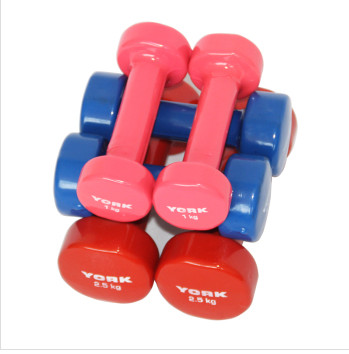 Ladies fitness gymnastics hardcover gift box colour vinyl dip dumbbell 10kg six combinations
