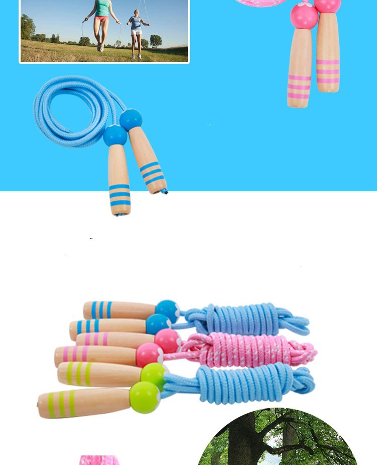 Wooden Children's Cartoon Skipping Rope Adjustable Kindergarten Students' Supplies Kids' Fitness Equipment Sports Outdoor Sports Wooden Children's Cartoon Skipping Rope Adjustable Kindergarten Students' Supplies Kids' Fitness Equipment Sports Outdoor Sports