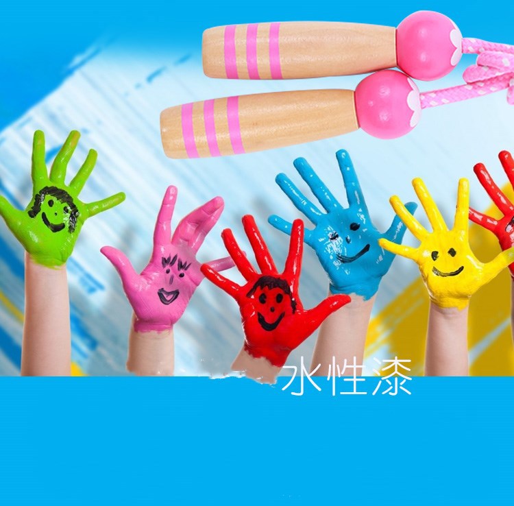 Wooden Children's Cartoon Skipping Rope Adjustable Kindergarten Students' Supplies Kids' Fitness Equipment Sports Outdoor Sports Wooden Children's Cartoon Skipping Rope Adjustable Kindergarten Students' Supplies Kids' Fitness Equipment Sports Outdoor Sports