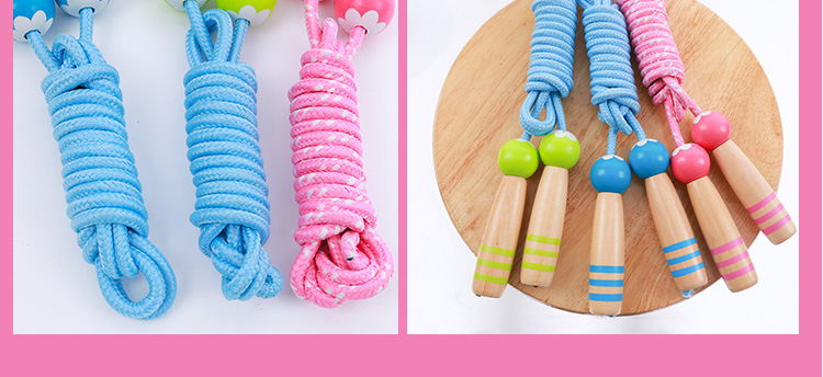 Wooden Children's Cartoon Skipping Rope Adjustable Kindergarten Students' Supplies Kids' Fitness Equipment Sports Outdoor Sports Wooden Children's Cartoon Skipping Rope Adjustable Kindergarten Students' Supplies Kids' Fitness Equipment Sports Outdoor Sports