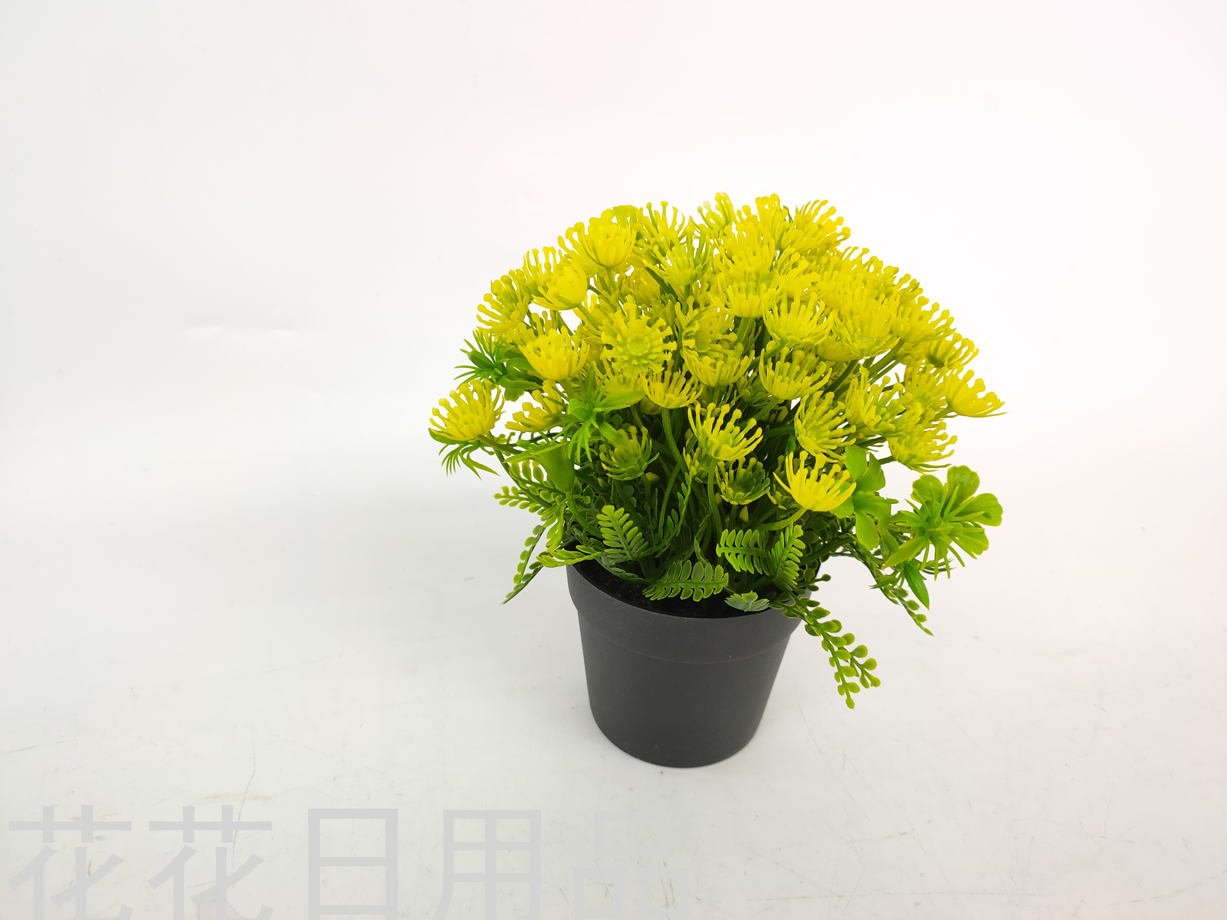 New Artificial Flower Black Plastic Basin Dandelion Bonsai Decoration Living Room Dining Room and Other Ornaments