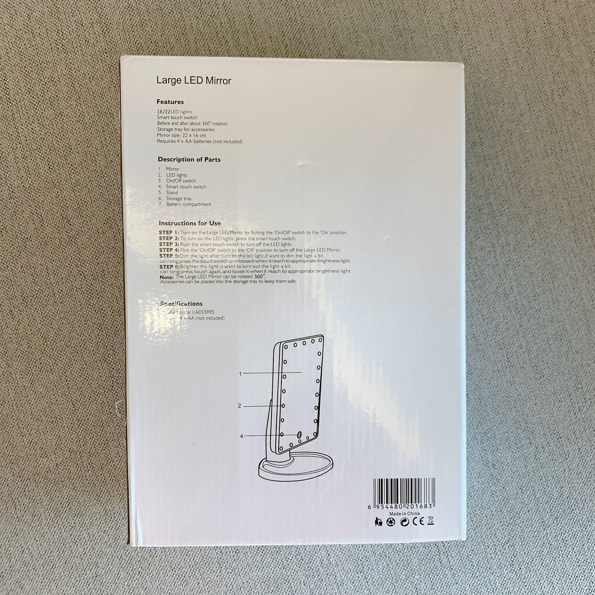 16led Makeup Mirror 180 Degree Rotating New Dressing Mirror Desktop Portable Storage Mirror 16led Makeup Mirror 180 Degree Rotating New Dressing Mirror Desktop Portable Storage Mirror