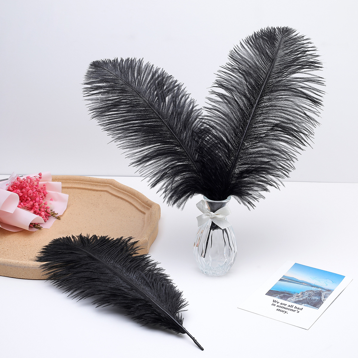 Factory in Stock 25-30cm Colorful Ostrich Feather Wedding Flower Arrangement Decoration DIY Ornament Accessories Variety Feather Factory in Stock 25-30cm Colorful Ostrich Feather Wedding Flower Arrangement Decoration DIY Ornament Accessories Variety Feather