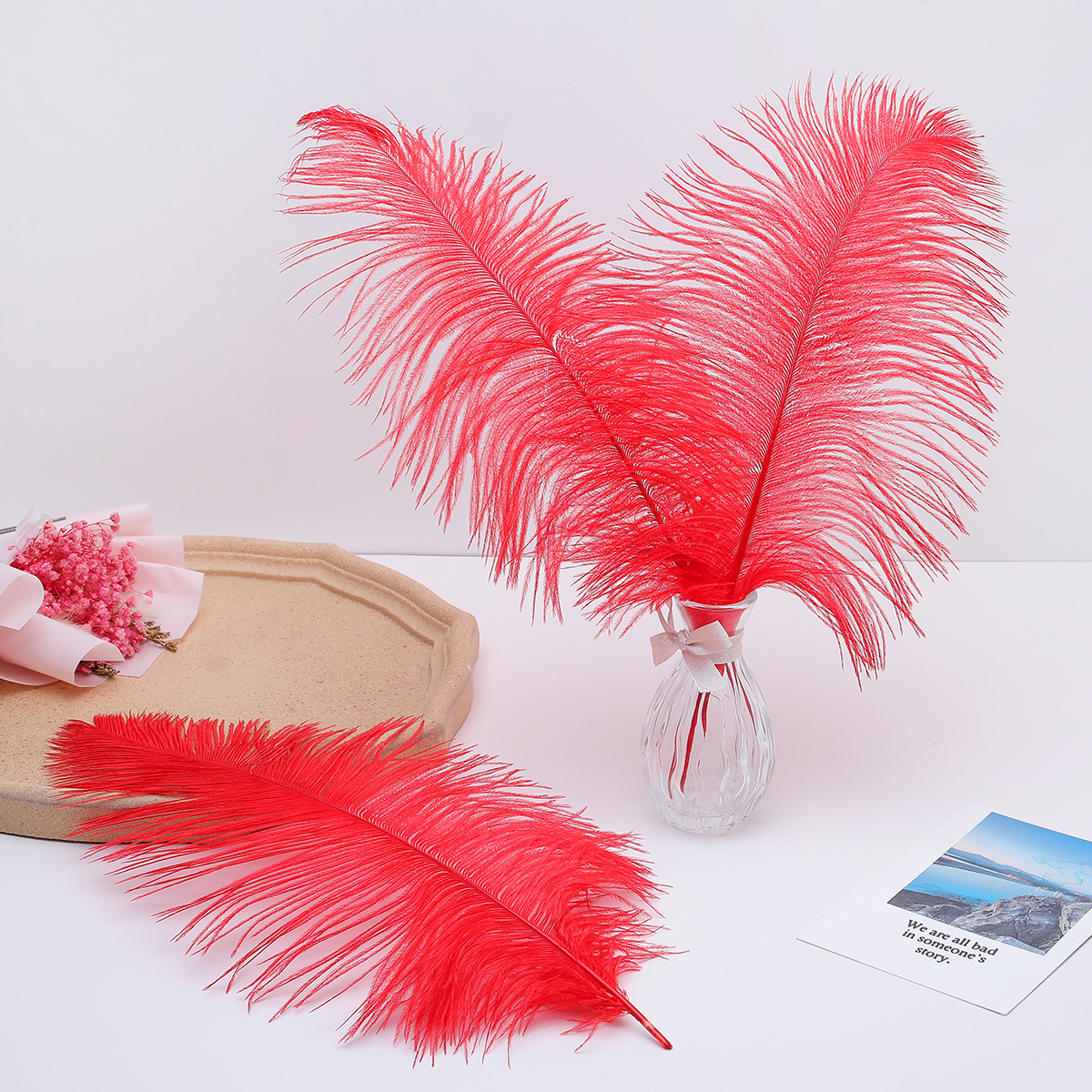 Factory in Stock 25-30cm Colorful Ostrich Feather Wedding Flower Arrangement Decoration DIY Ornament Accessories Variety Feather Factory in Stock 25-30cm Colorful Ostrich Feather Wedding Flower Arrangement Decoration DIY Ornament Accessories Variety Feather