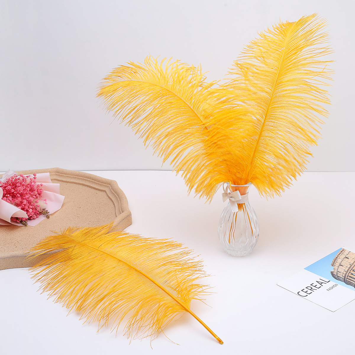 Factory in Stock 25-30cm Colorful Ostrich Feather Wedding Flower Arrangement Decoration DIY Ornament Accessories Variety Feather Factory in Stock 25-30cm Colorful Ostrich Feather Wedding Flower Arrangement Decoration DIY Ornament Accessories Variety Feather