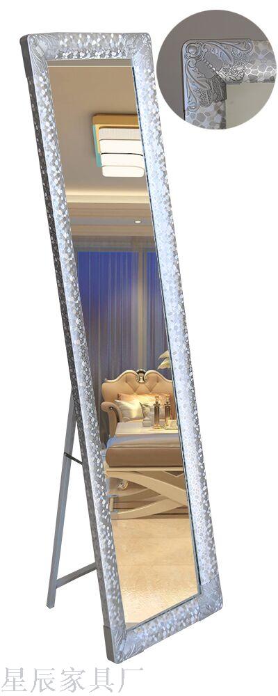 Factory Direct Sales Multifunctional Dressing Mirror Floor Mirror Dressing Mirror Body Full-Length Mirror Spray Paint Dressing Mirror
