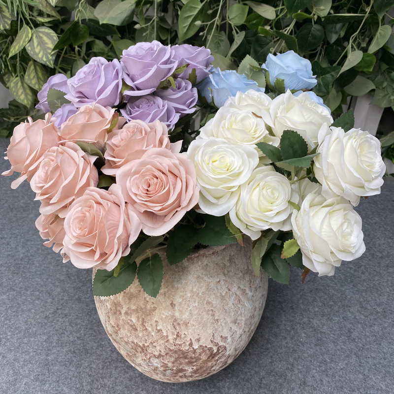 9-Head Rose Wedding Garden Decoration Indoor Living Room Decoration Wedding flower