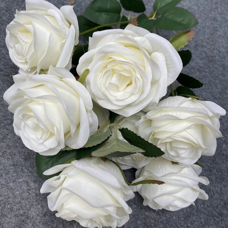 9-Head Rose Wedding Garden Decoration Indoor Living Room Decoration Wedding flower
