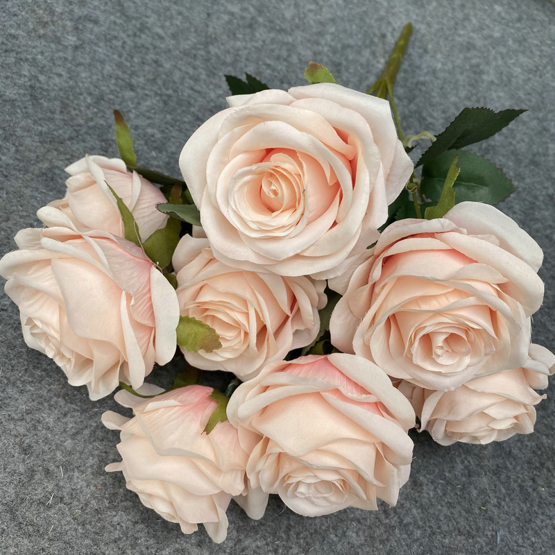9-Head Rose Wedding Garden Decoration Indoor Living Room Decoration Wedding flower 9-Head Rose Wedding Garden Decoration Indoor Living Room Decoration Wedding flower