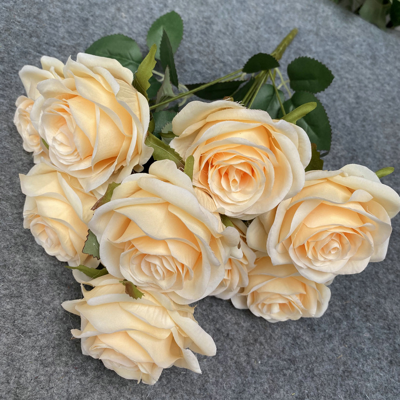 9-Head Rose Wedding Garden Decoration Indoor Living Room Decoration Wedding flower 9-Head Rose Wedding Garden Decoration Indoor Living Room Decoration Wedding flower