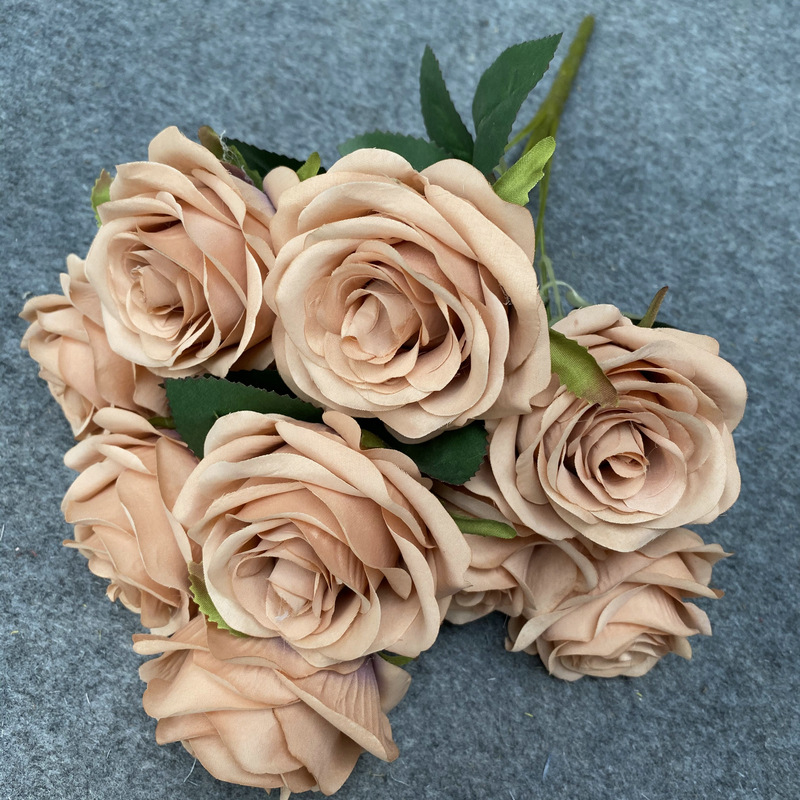9-Head Rose Wedding Garden Decoration Indoor Living Room Decoration Wedding flower 9-Head Rose Wedding Garden Decoration Indoor Living Room Decoration Wedding flower